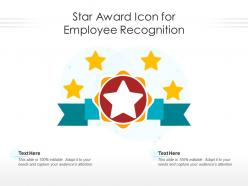 Star award icon for employee recognition