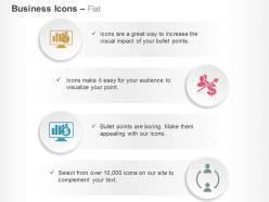 Statistics sales monitor roi chart service sales support ppt icons graphics