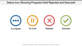 Status icon showing progress hold rejected and executed