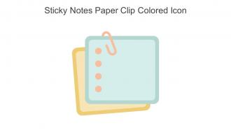 Sticky Notes Paper Clip Colored Icon In Powerpoint Pptx Png And Editable Eps Format