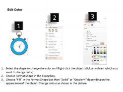 Stop watch with business icons flat powerpoint design