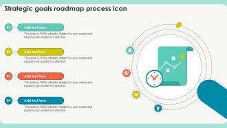 Strategic Goals Roadmap Process Icon Ppt Presentation