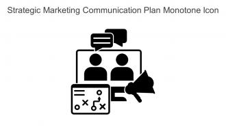 Strategic Marketing Communication Plan Monotone Icon In Powerpoint Pptx Png And Editable Eps Format