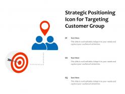 Strategic positioning icon for targeting customer group