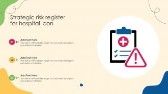 Strategic Risk Register For Hospital Icon