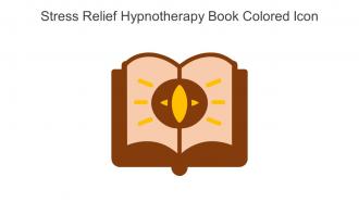 Stress Relief Hypnotherapy Book Colored Icon In Powerpoint Pptx Png And Editable Eps Format
