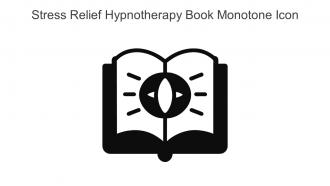 Stress Relief Hypnotherapy Book Monotone Icon In Powerpoint Pptx Png And Editable Eps Format
