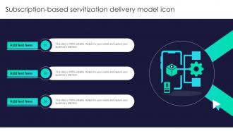 Subscription Based Servitization Delivery Model Icon Ppt Presentation