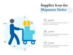 Supplier icon for shipment order
