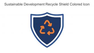 Sustainable Development Recycle Shield Colored Icon In Powerpoint Pptx Png And Editable Eps Format