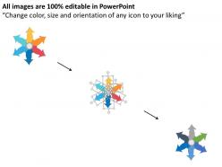 Sw six colored arrows with icons on top flat powerpoint design