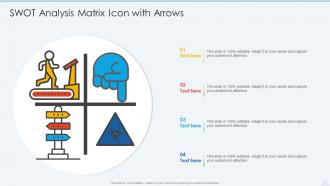 SWOT Analysis Matrix Icon With Arrows