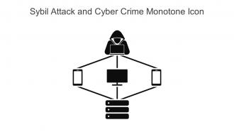 Sybil Attack And Cyber Crime Monotone Icon In Powerpoint Pptx Png And Editable Eps Format