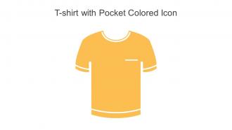 T Shirt With Pocket Colored Icon In Powerpoint Pptx Png And Editable Eps Format
