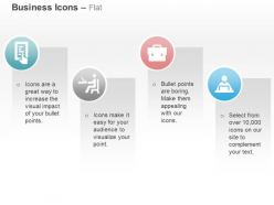 Tablet business man suitcase business deals ppt icons graphics