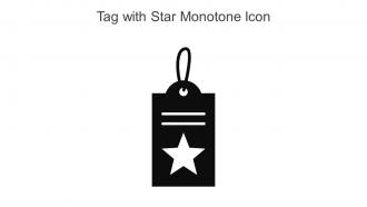 Tag With Star Monotone Icon In Powerpoint Pptx Png And Editable Eps Format