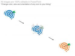 Target board with icons for business target selection powerpoint slides