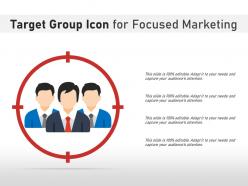 Target group icon for focused marketing