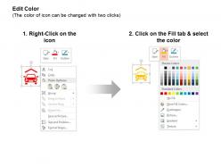 Taxi coffee bag passport ppt icons graphics
