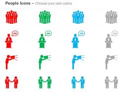 Team communication announcement deal ppt icons graphics