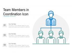 Team members in coordination icon