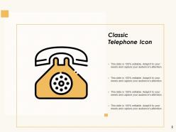 Telephone Icon Customer Support Smart Speech Bubble Video Conferencing