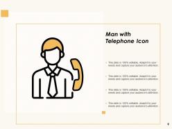 Telephone Icon Customer Support Smart Speech Bubble Video Conferencing