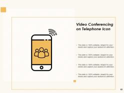 Telephone Icon Customer Support Smart Speech Bubble Video Conferencing