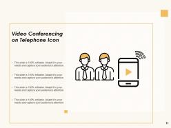 Telephone Icon Customer Support Smart Speech Bubble Video Conferencing