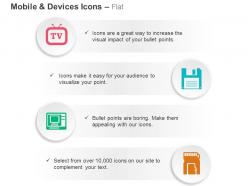 Television memory card computer data card ppt icons graphics
