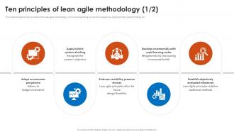 Ten Principles Of Lean Agile Methodology Ppt Icon Infographic Template