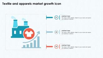 Textile And Apparels Market Growth Icon Ppt Example