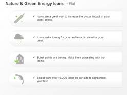 Thermometer rain fuel home ppt icons graphics