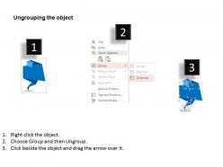 Three option arrow with communication icons flat powerpoint design