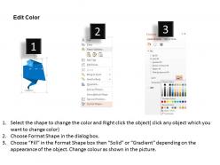 Three option arrow with communication icons flat powerpoint design
