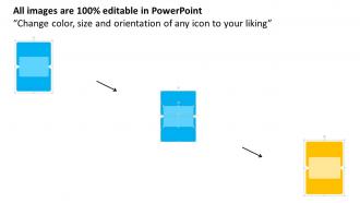 Three option diagram with technology icons flat powerpoint design