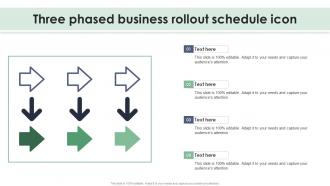 Three Phased Business Rollout Schedule Icon