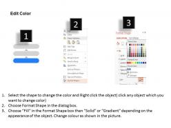 Three staged linear process flow diagram and icons powerpoint template slide