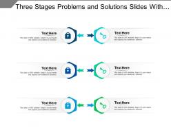 Three stages problems and solutions slides with icons