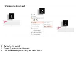Three text boxes with ribbons and icons flat powerpoint design