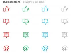 Thumbs up down presentation internet sign ppt icons graphics