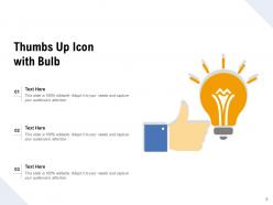 Thumbs up icon circle bulb coin megaphone shield icon paper