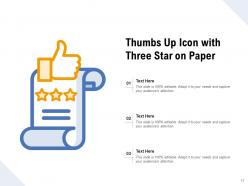 Thumbs up icon circle bulb coin megaphone shield icon paper