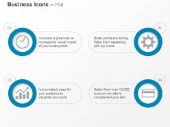 Time management process control bar graph debit card ppt icons graphics