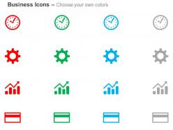 Time management process control bar graph debit card ppt icons graphics