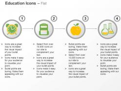 Time management school bag apple chemistry ppt icons graphics