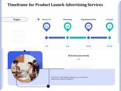 Timeframe for product launch advertising services ppt powerpoint presentation icon styles