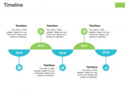 Timeline 2014 to 2018 l8 ppt powerpoint presentation summary icons