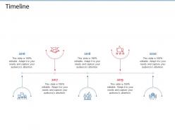 Timeline 2016 to 2020 m2711 ppt powerpoint presentation icon layouts