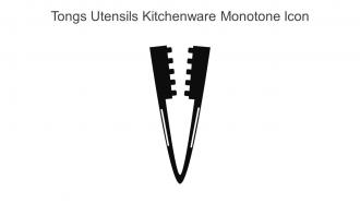Tongs Utensils Kitchenware Monotone Icon In Powerpoint Pptx Png And Editable Eps Format